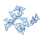 100 sztuk spinaczy do papieru forma delfina proces galwaniczny metal spinacz do biura