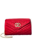 Chanel Red Satin Cc Single Flap Shoulder Bag (Authentic Pre-Owned) Women's