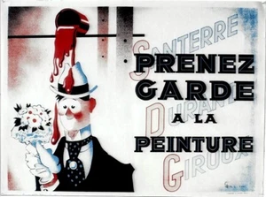 Póster original vintage ¡MIRA PINTURA FRESCA! c.1930 - Imagen 1 de 1