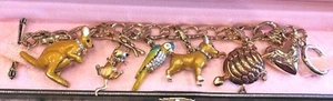 JUICY COUTURE ANIMAL THEME CHARM BRACELET WITH 5 RETIRED CHARMS - Picture 1 of 11