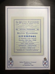 1946-47 Bolton Wanderers v Liverpool Division 1 Programme PRINT - Picture 1 of 1
