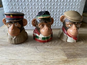 3 Vintage PG Tips Schimpanse Eierbecher Topper - Bild 1 von 3
