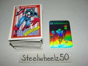 1990 Marvel Universe Series 1 COMPLETE Base Card Set #1-162 + 5 Holograms Skybox - Picture 1 of 6