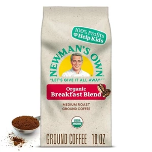 Newman's Own Organics Breakfast Blend, Ground Coffee, Fair Trade Certified, Medi - Picture 1 of 3