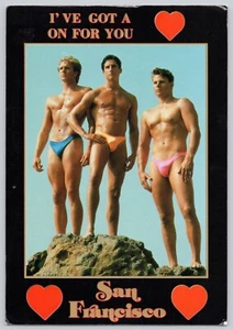 Postal Humor Gay - Tachuelas en bikinis “Heart On for You” San Francisco - Imagen 1 de 1