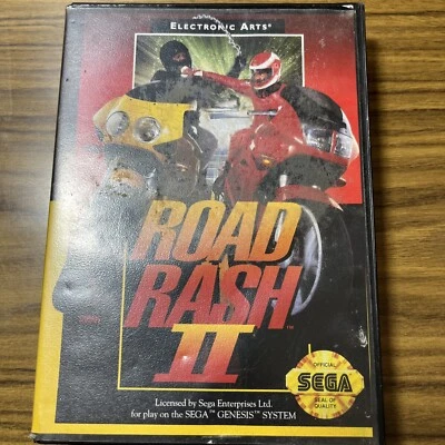 Road Rash II  |  Sega Genesis  |  Box and Cartridge And Manual - Image 1 of 4