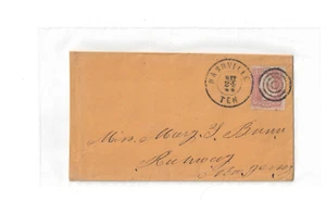 #65, 3 cent 1861 issue, tied Nashville, Tennessee target to Rahway, NJ 1864 - Picture 1 of 2