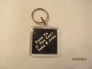 F U__ YA SI NO PUEDES TOMAR UNA BROMA JURAR LLAVERO - GAG REGALO O DECLARACIÓN ? - - Imagen 1 de 2