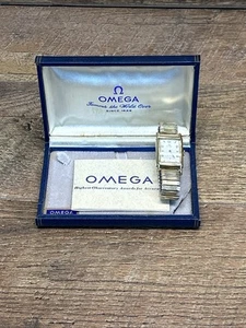 Orologio Omega vintage anni 50 pieno oro 14k con cassa originale - non funzionante - Foto 1 di 7