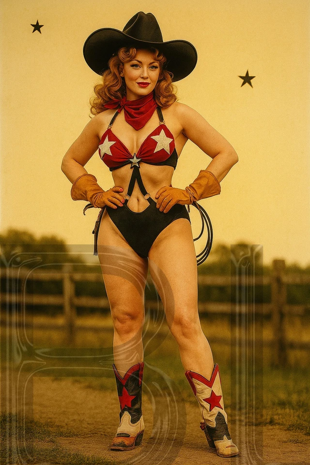 Impresión fotográfica de vaquera Sailor Jerry 13 x 19" Foto 1 de 1