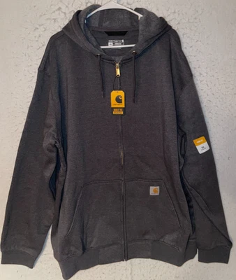 Sudadera Carhartt holgada cremallera completa gris oscuro chaqueta con capucha para hombre 2XL NUEVA CON ETIQUETAS Foto 1 de 4