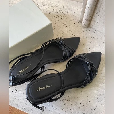 NUEVO Phillip Lim Verona Sandalia Cuero Grueso Gatito Tacones | 39 Foto 1 de 4