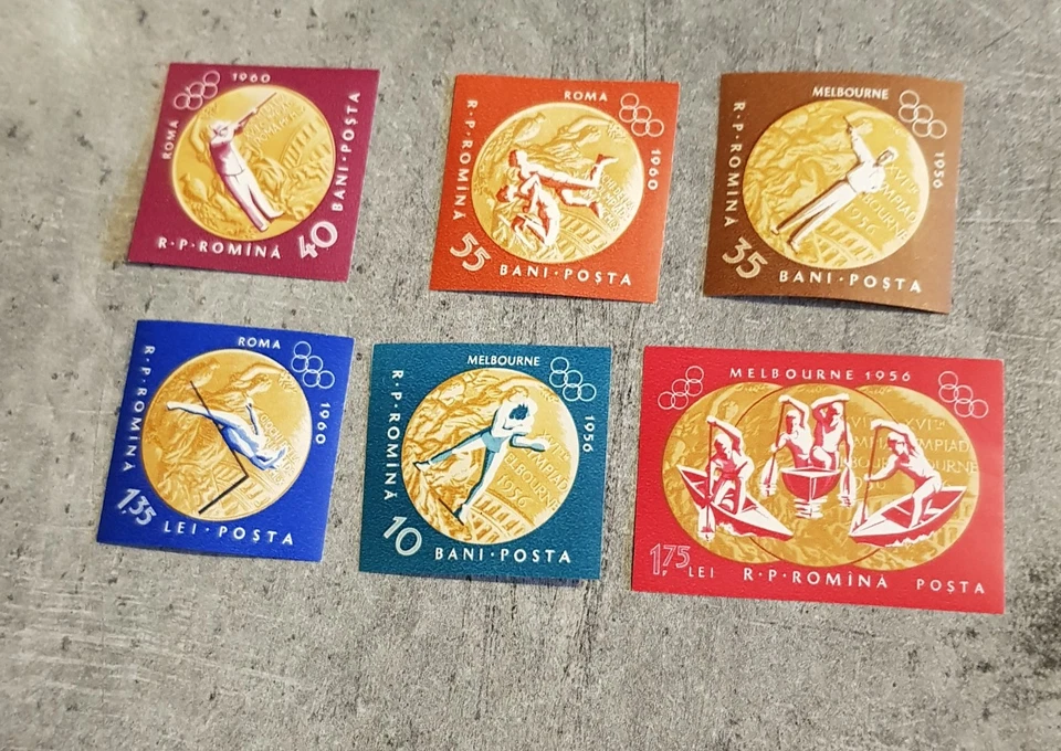 RUMANÍA-AÑO 196O-OLIMPIADA ROMA-SET IMPERFORED MNH Foto 1 de 1