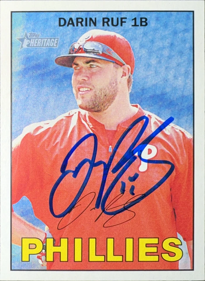 2016 Topps Heritage #47 Darin Ruf Philadelphia Phillies AUTO SIGNED - Image 1 of 1