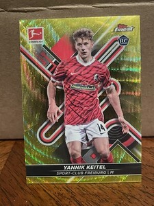 2021-22 Topps Finest Bundesliga Yannik Keitel RC Yellow Refractor /350