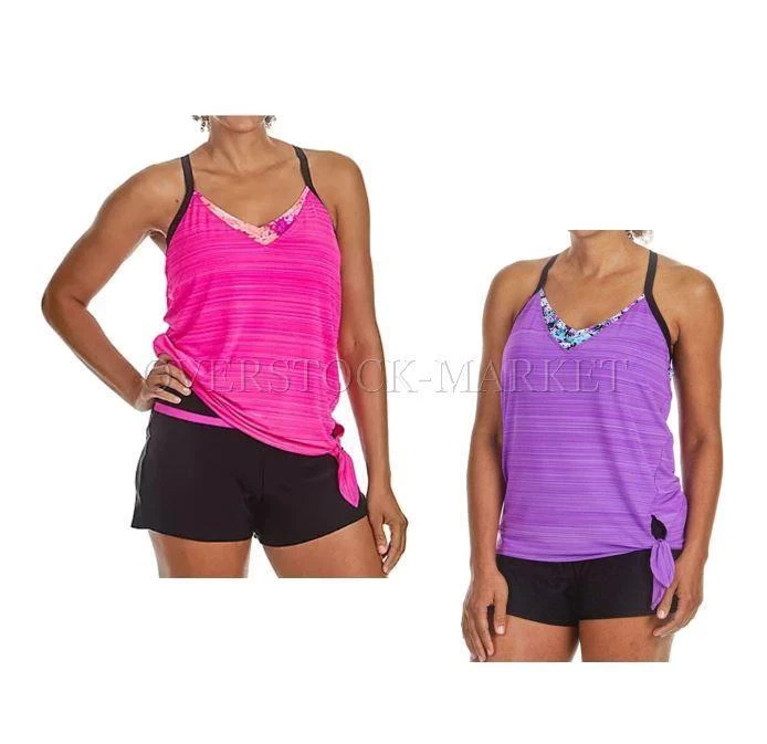 NEW WOMENS ZEROXPOSUR 2 PIECE TANKINI & SWIMSHORT SWIMSUIT! VARIETY OF STYLES! - Image 1 of 1