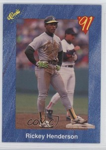 1991 Classic Update Blue Travel Edition Rickey Henderson #T72 HOF