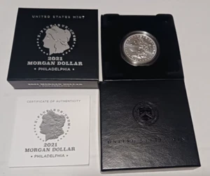 2021 Morgan Silver Dollar Philadelphia w/Box & COA United States Mint - Picture 1 of 6