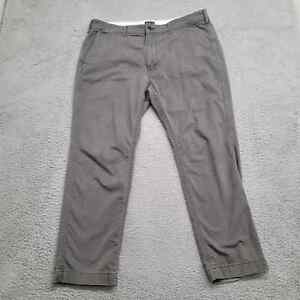 Levis Pants Mens 38x30 Green Gray Chino Casual Pockets Straight Flat Front Logo