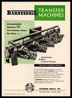 1955 Barnes Drill Company Rockford Illinois Barnesdril Transfer Machine Print Ad