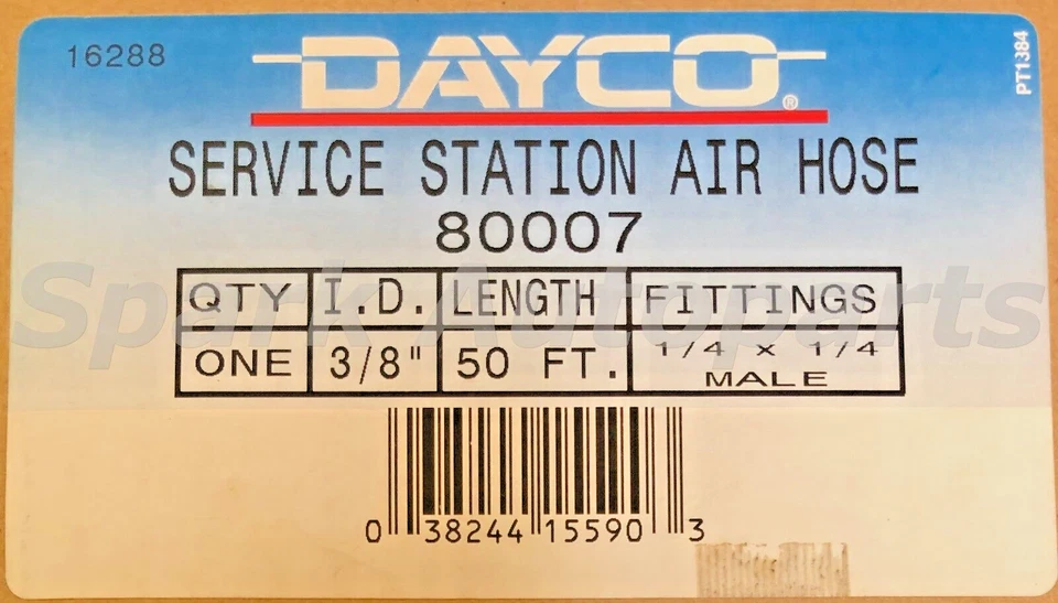 Manguera de aire para estación de servicio 200 PSI Dayco 80007 de 3/8 pulgadas x 50 pies (9,5 mm X 15,2 m) Foto 1 de 3