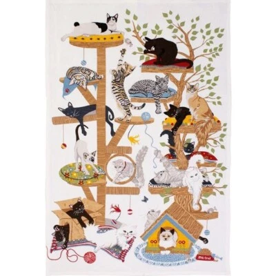 Toalla de té Ulster Weavers Kitty Cats Moggie Mayhem 100 % algodón 29" x 18" Foto 1 de 4
