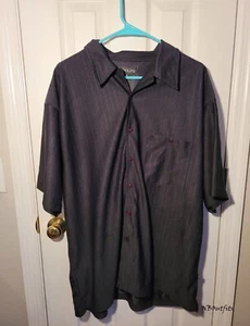 Adolfo Black Button Up Shirt size XL - Picture 1 of 5