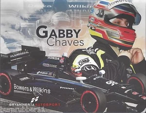 2015 GABBY CHAVES "BOWERS & WILKINS BRYAN HERTA" #98 INDY AUTO POSTKARTE - Bild 1 von 1