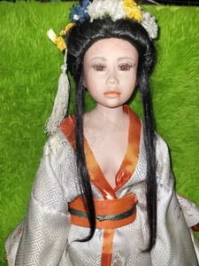 Brigitte von Messner Porzellan Geisha Modepuppe 12/500 Top Zustand Rarität selten! - Bild 1 von 12