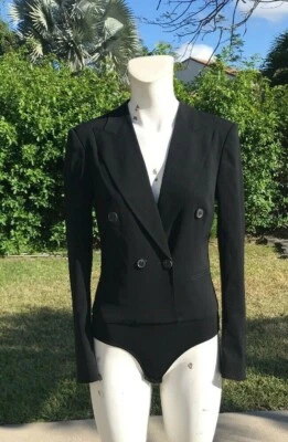 CHAQUETA NEGRA ESTILO MANGA LARGA CASUAL BODY FIRMA DONNA KARAN Talla 4 Foto 1 de 4