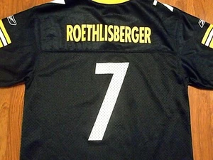 Ben Roethlisberger #7 Pittsburgh Steelers Jersey by Reebok, Youth Large, NICE!! - Picture 1 of 4