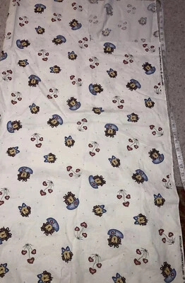 Spectrix Fabric 1997 Mine & Yours Cotton Remnant 30” X 45" W Rag Doll Hearts - Image 1 of 3