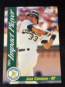 1992 Score Baseball Impact Player #52 Jose Canseco - Imagen 1 de 2