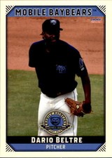 2019 Mobile BayBears Choice #6 Dario Beltre Dominican Republic DR Baseball Card
