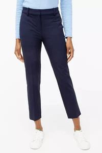 J Crew Ruby Hose Damen 0 Blau Slim Cropped J5292 Preppy Stretch Karriere - Bild 1 von 11