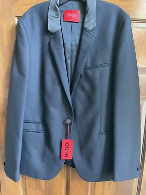 NWT Men's Hugo Boss EXTRA-SLIM-FIT Jacket in Bi-Stretch Fabric Dark Blue 42R US - Image 1 of 4