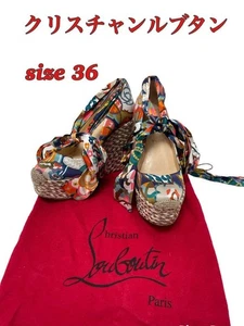 Christian Louboutin Sandalias Mules Tacón Multicolor EU36/US6 Auténticas de Japón - Imagen 1 de 5