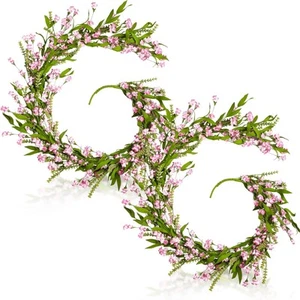 2 Pack 6 ft Artificial Wildflower Garland Spring Summer Garland Faux Flower H... - Picture 1 of 7