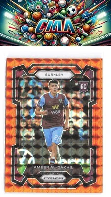2023-24 Panini Prizm Premier League #276 Ameen Al-Dakhil Orange Mosaic - Image 1 of 2