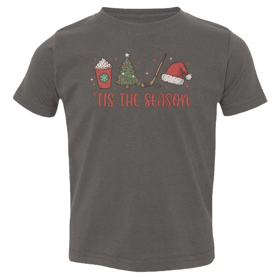 Camiseta para niños pequeños Tis The Season Christmas Holiday Spirit - aficionados al hockey Foto 1 de 1
