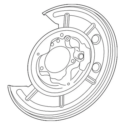 For Ram ProMaster 2500 2014-2021 Ram 68133194AA Rear Left Brake Dust Shield Foto 1 de 3