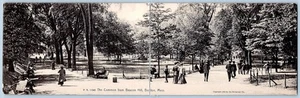 Pre-1907 THE COMMON from BEACON HILL BOSTON PANORAMIC FOLDING ROTOGRAPH POSTCARD - Imagen 1 de 2