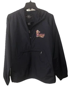 Charles River Men’s Sz-M Blue Hooded Half Zip Pullover Windbreaker Rain Jacket - Picture 1 of 6