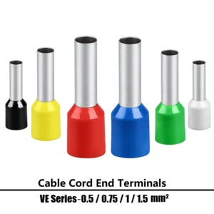 Terminal de extremo de cable, terminal de férulas de enlace de arranque de entrada única 0,5 mm² - 1,5 mm² - Imagen 1 de 6