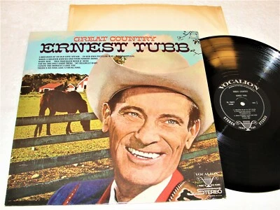 Ernest Tubb "Great Country" 1968 Country LP, Nice VG++!, Stereo, Vocalion - Image 1 of 2