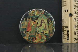 Buckelbild Gemälde Pin Button - gebraucht B540 - Bild 1 von 2