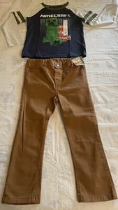 Boys Pants And Long Sleeve Sweater. 2 Pcs . Size 5 - Picture 1 of 3