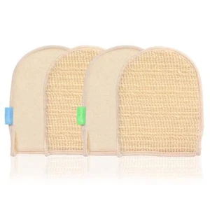 Exfoliating Loofah Mitt Shower Gloves Bath Glove Body Scrubber Exfoliator For Re - Picture 1 of 6