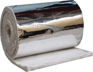 "Manta de fibra cerámica con cara de aluminio aislamiento 8#, 2400F, 1"" x 24"" x 12,5'" - Imagen 1 de 9