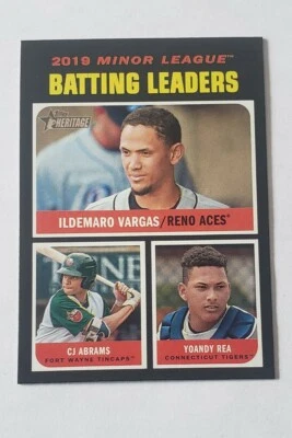2020 Topps Heritage Minors #184 Batting Leaders - Ildemaro Vargas - Image 1 of 2